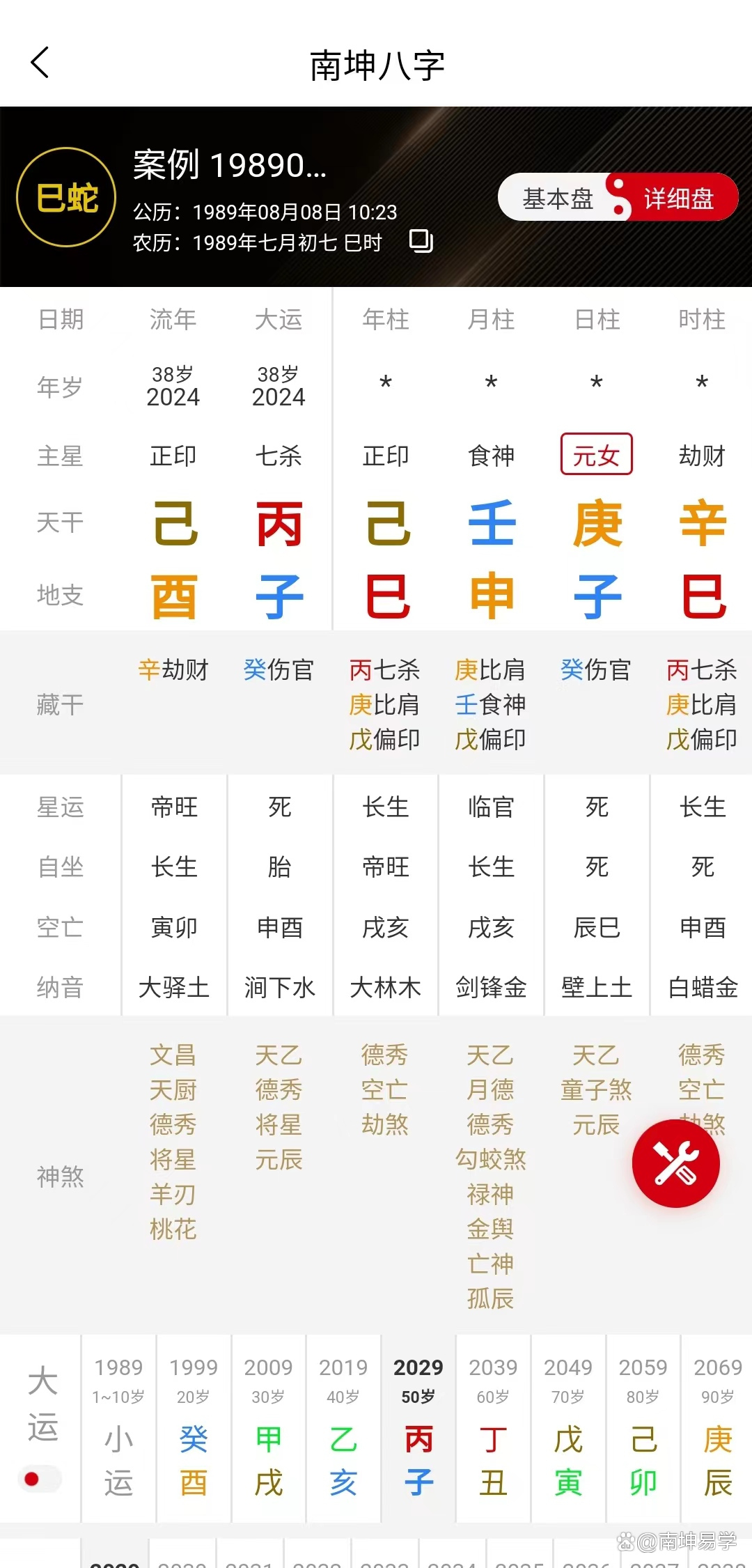健康八字排盘(健康八字排盘app)