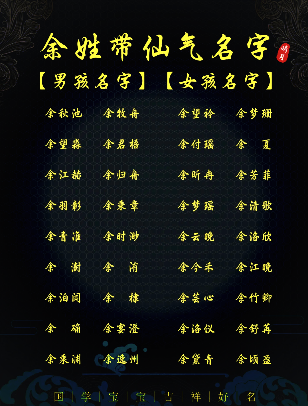 百家姓有姓余的吗