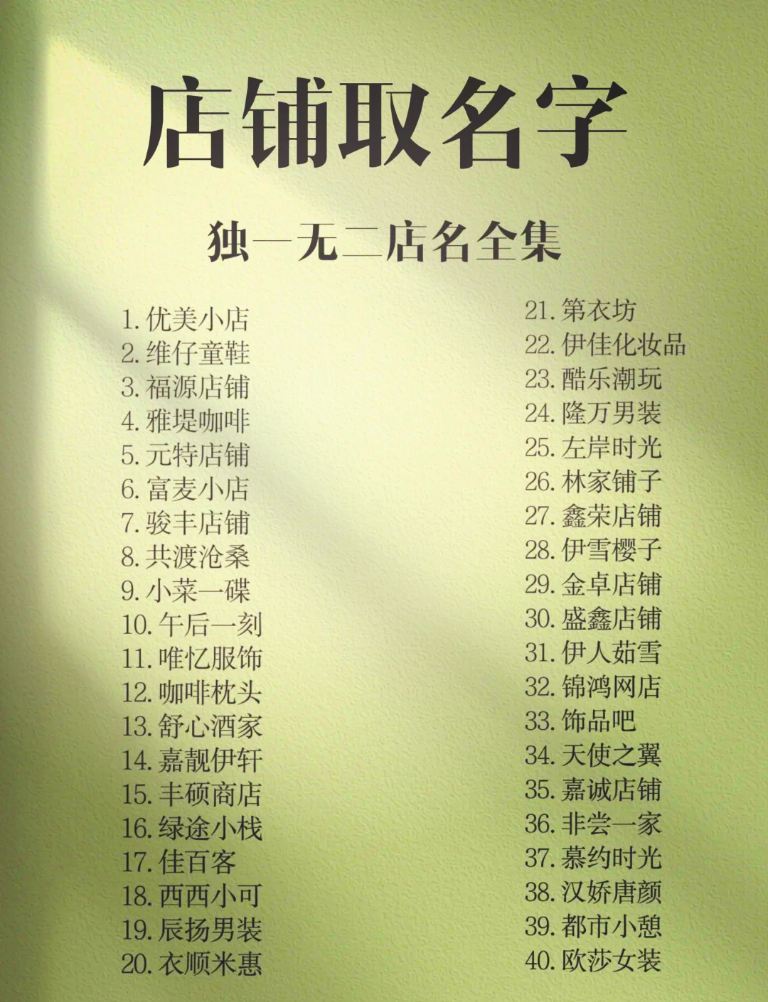 店铺名打分免费测试打分 店铺名打分免费测试打分