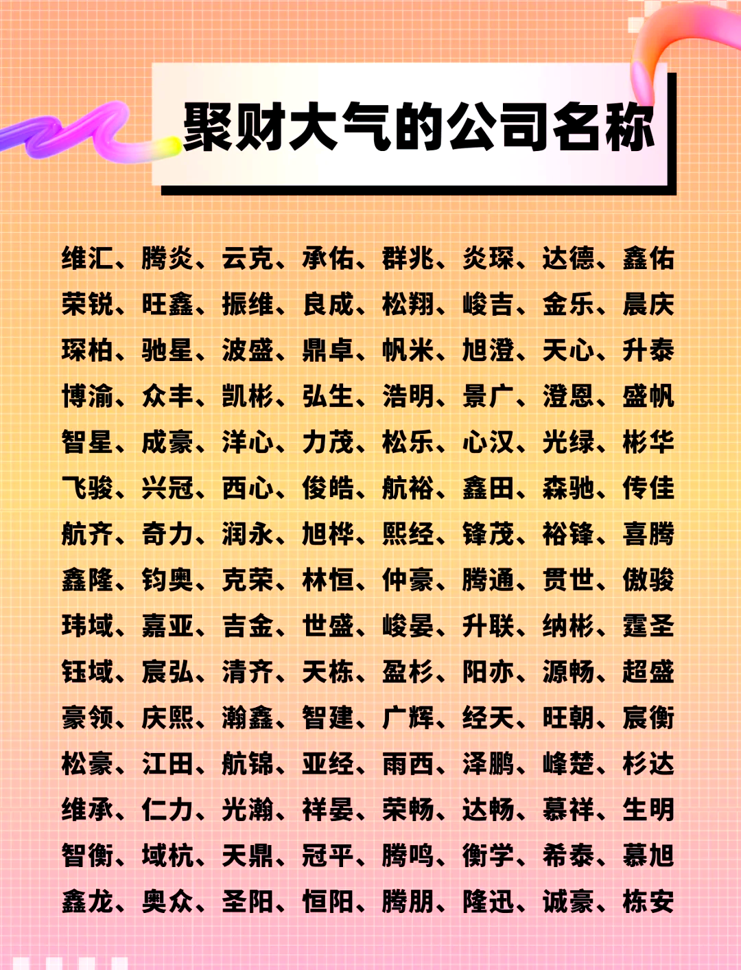 个体工商户起名字大全免费