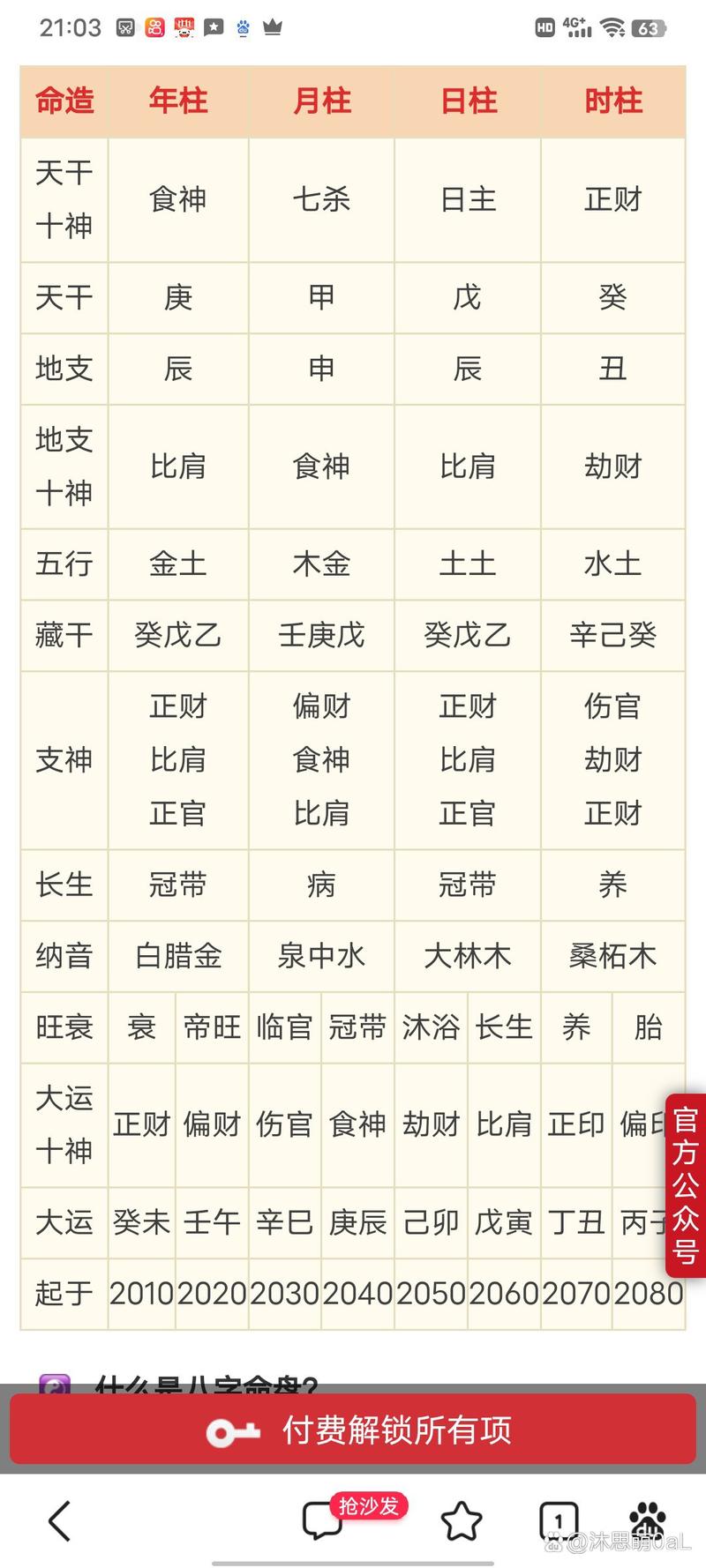 生辰八字五行免费计算