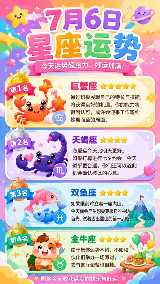 十二星座今日运势
