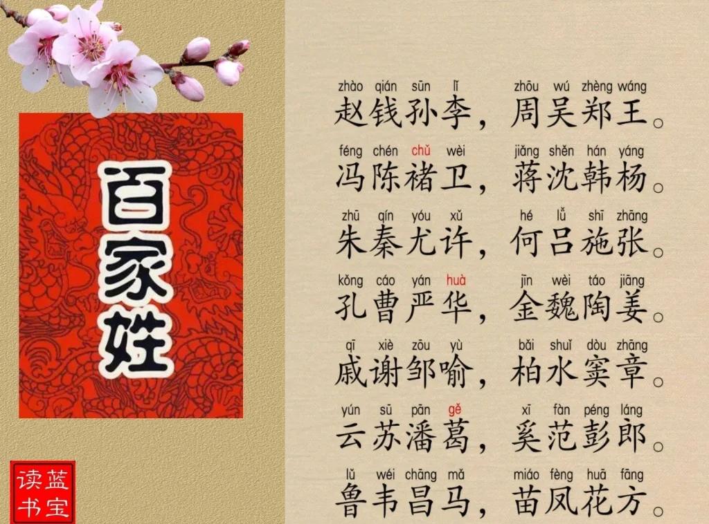 百家姓共几个字的名字