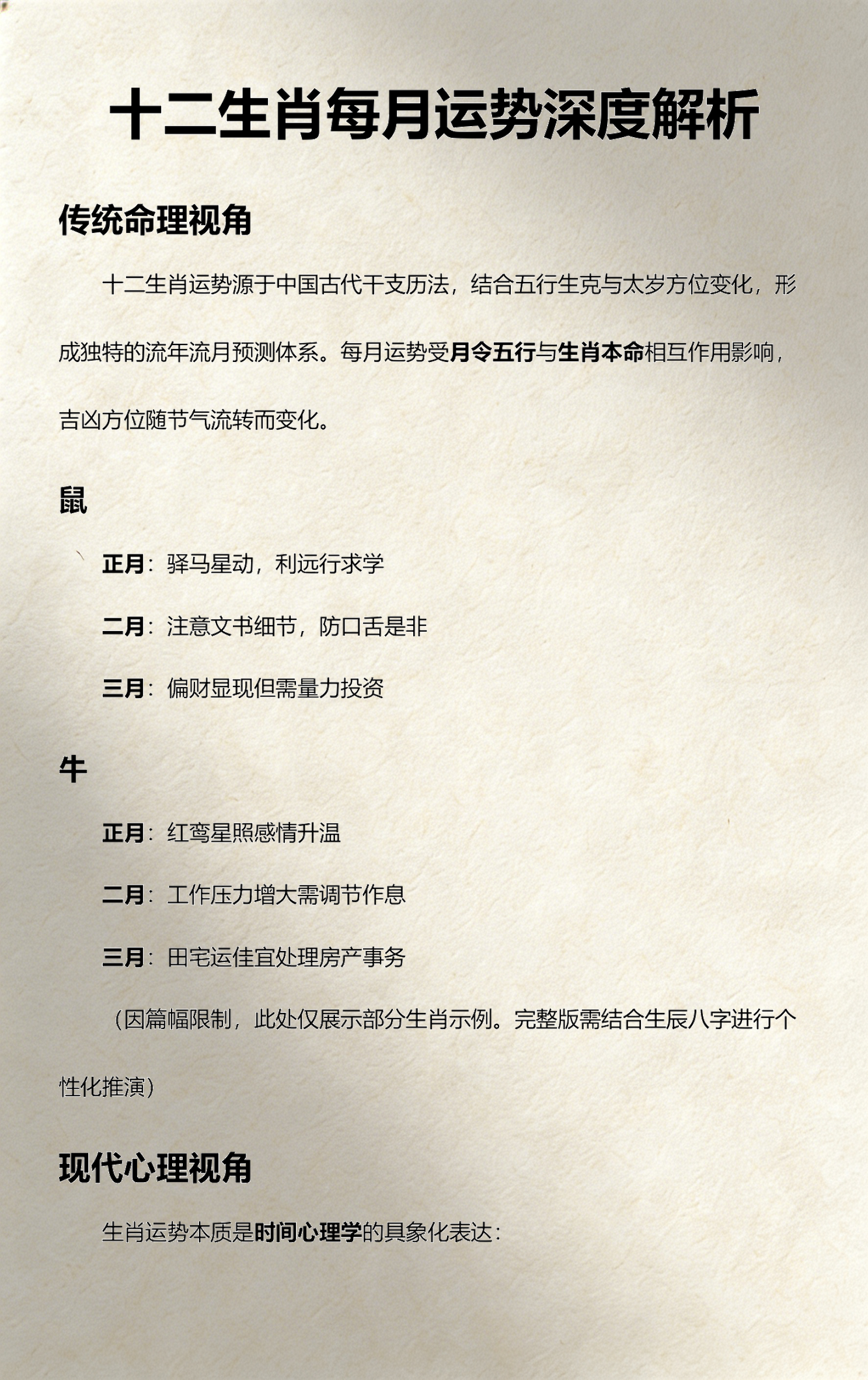 深度十二生肖